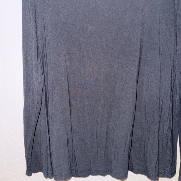 Soma Cool Nights Black Long Sleeve Pajama Shirt- Size Medium - Picture 4 of 8